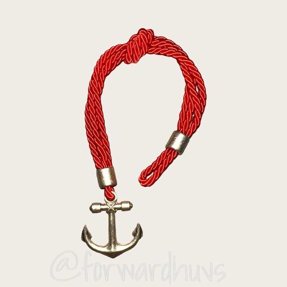 Bundle Sale 3 for $15 | Red Rope Anchor Bracelet | Silver Tone Hardware - Picture 5 of 10